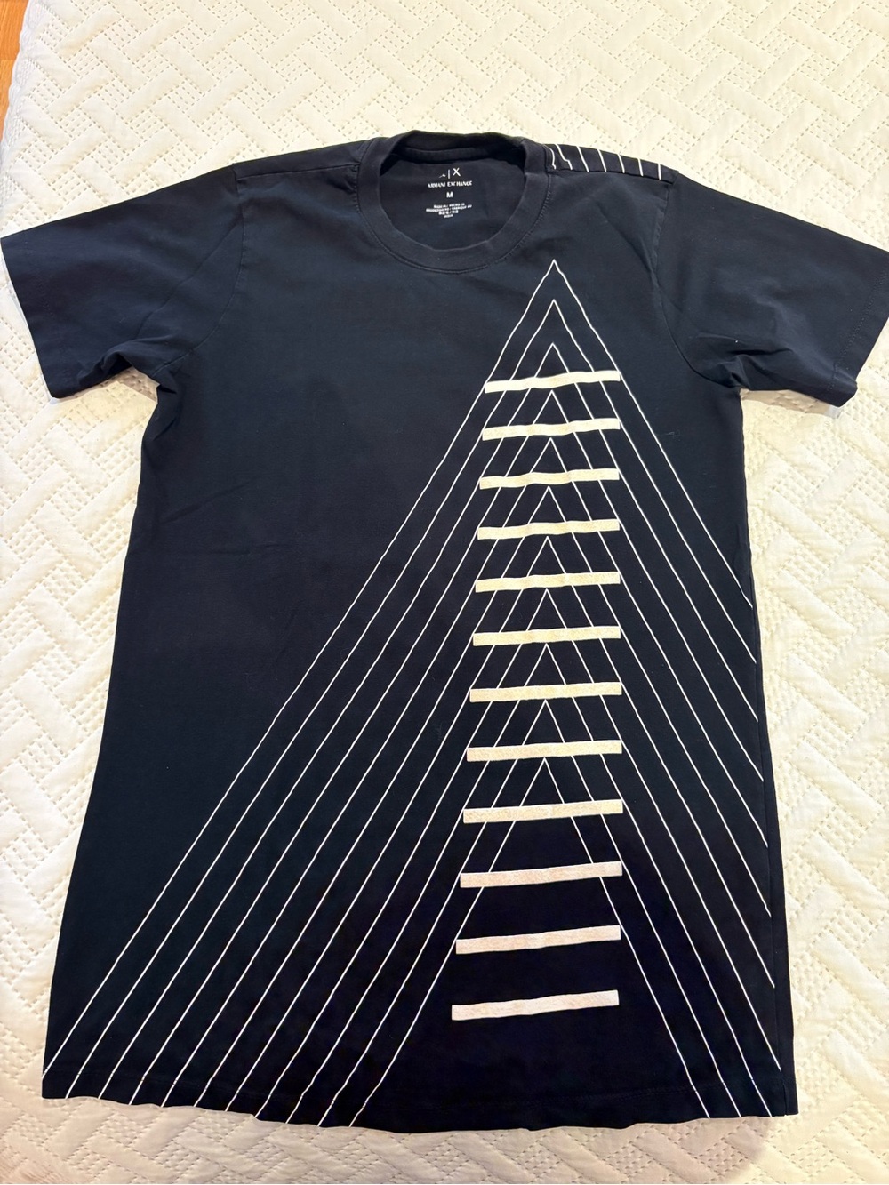 Armani Exchange Black Short-Sleeve Graphic Tee